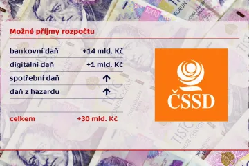 ČSSD chce zvýšením daní získat dalších 30 miliard, Babiš o tom v koalici jednat odmítá