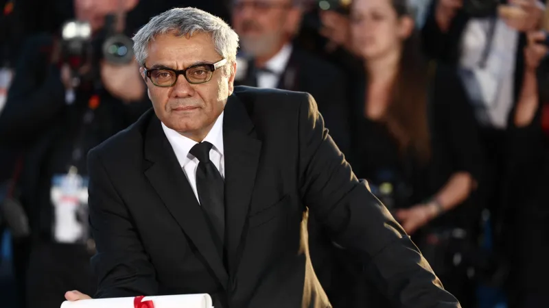 Mohammad Rasúlof v Cannes, kde Semínko posvátného fíkovníku obdrželo zvláštní cenu