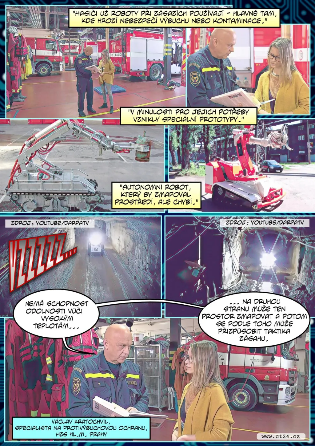 Záchranářský robot skončil třetí