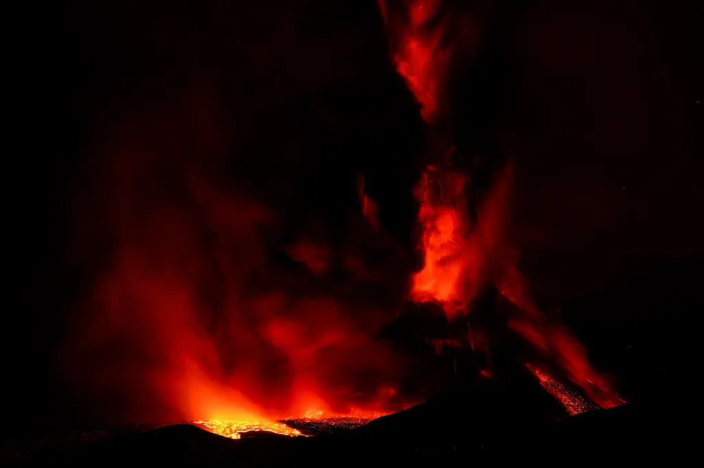 Erupce italského vulkánu Etna