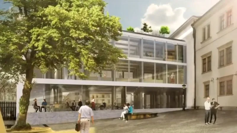 Vizualizace budoucí podoby kryté tržnice na Zelném trhu