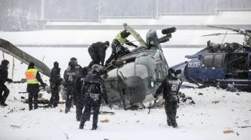 Havárie vrtulníků u olympijského stadionu v Berlíně