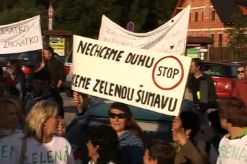 Aktivisté na Šumavě – z lesa je vyhnalo ohlášení bomby
