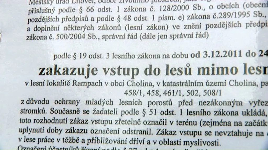 Zákazová vyhláška Cholina