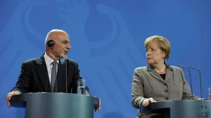 Ašraf Ghaní a Angela Merkelová