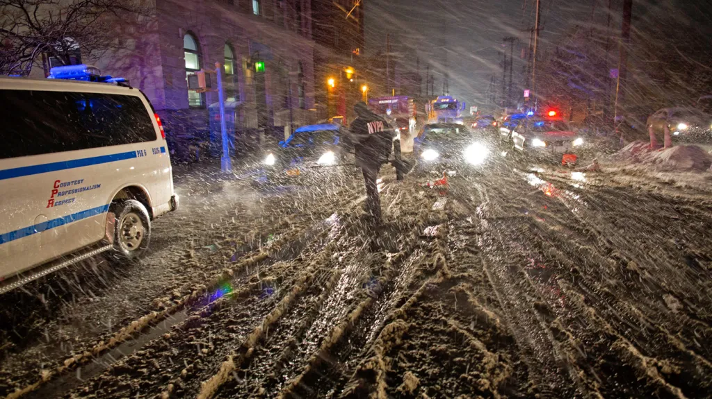 Sněhová bouře v New Yorku