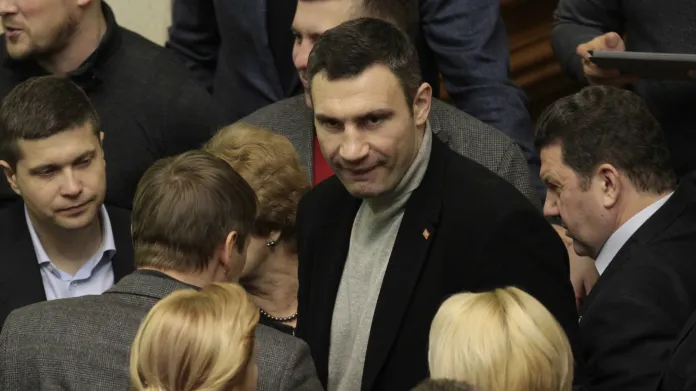 Vitalij Klyčko v ukrajinském parlamentu