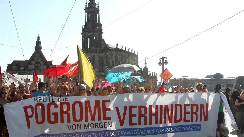 Pochod antifašistů Drážďany