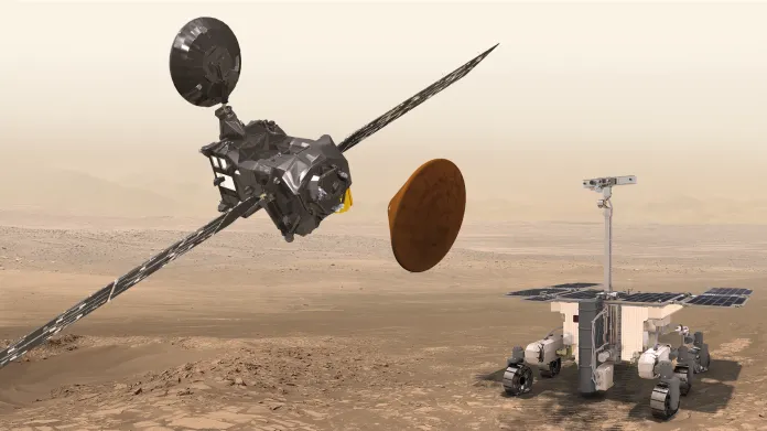 Vizualizace Schiaparelliho na Marsu