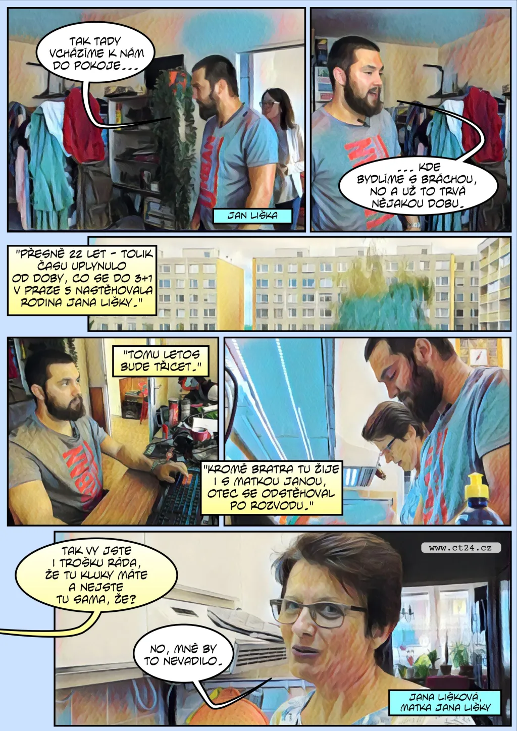 Komiks: Mnozí Češi zůstávají bydlet u rodičů