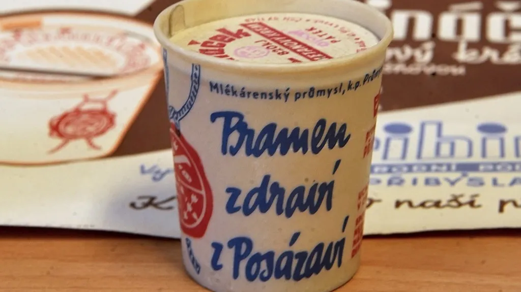 Původní obal smetanového krému ze 60. let
