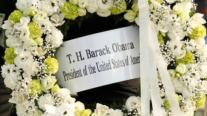 Věnec pro oběti v Hirošimě