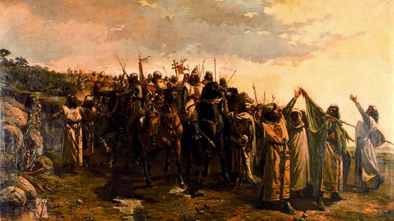 Obraz bitvy od Víctora Morelliho