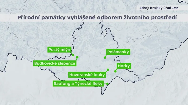 Nové přírodní památky v Jihomoravském kraji