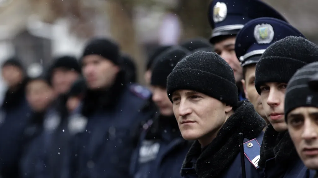 Ukrajinská policie v Simferopolu