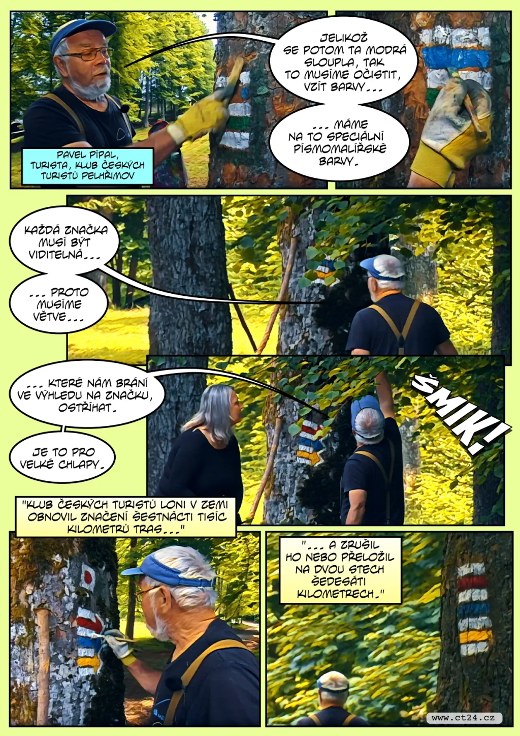 Turistické značky nás doprovázejí na desítkách tisíc kilometrů tras