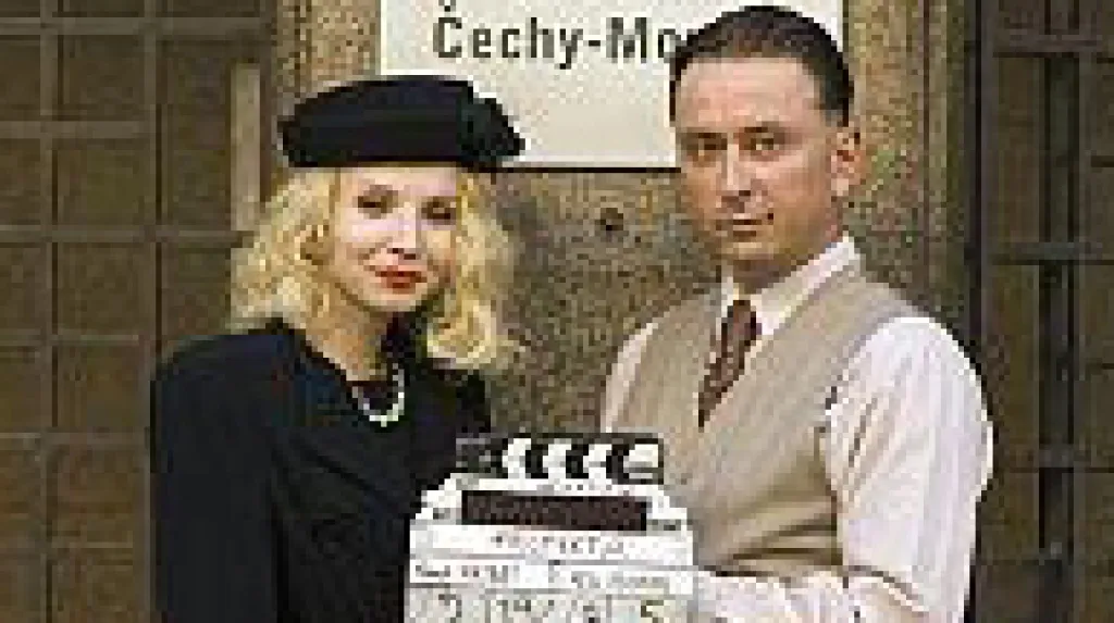 Jana Plodková a Marek Daniel při natáčení filmu Protektor