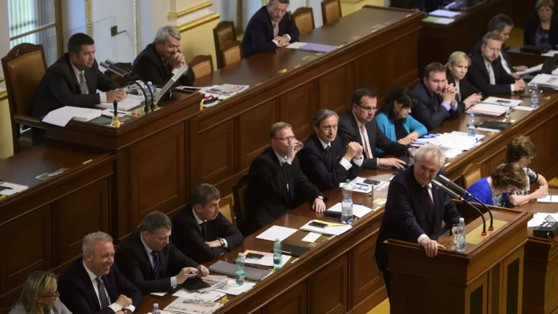 Miloš Zeman ve sněmovně