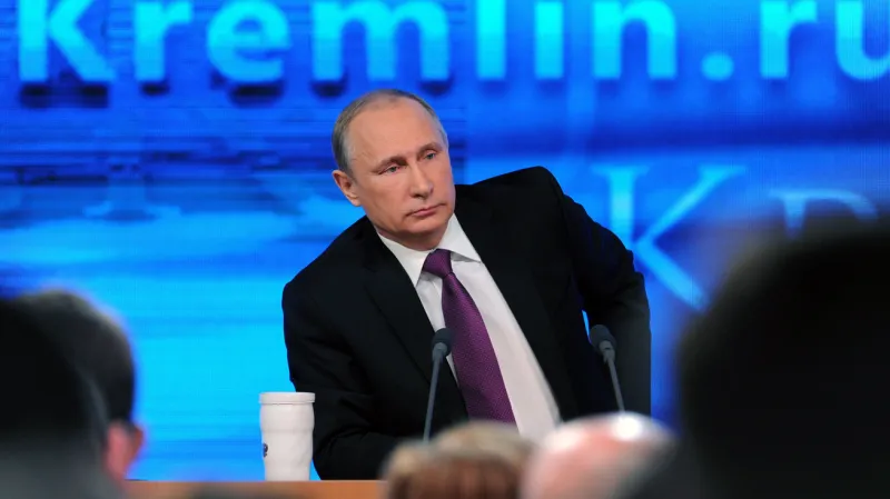 Vladimir Putin na výroční tiskové konferenci