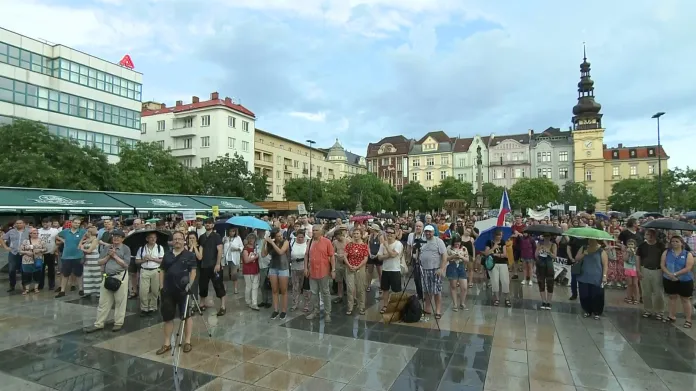 V Ostravě poznamenala protest nepřízeň počasí