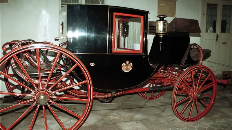 Kočár, součást mobiliáře zámku Opočno