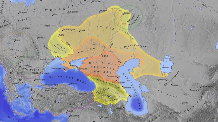 Mapa Chazarské říše