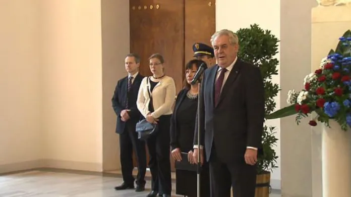 Projev Miloše Zemana před diplomaty