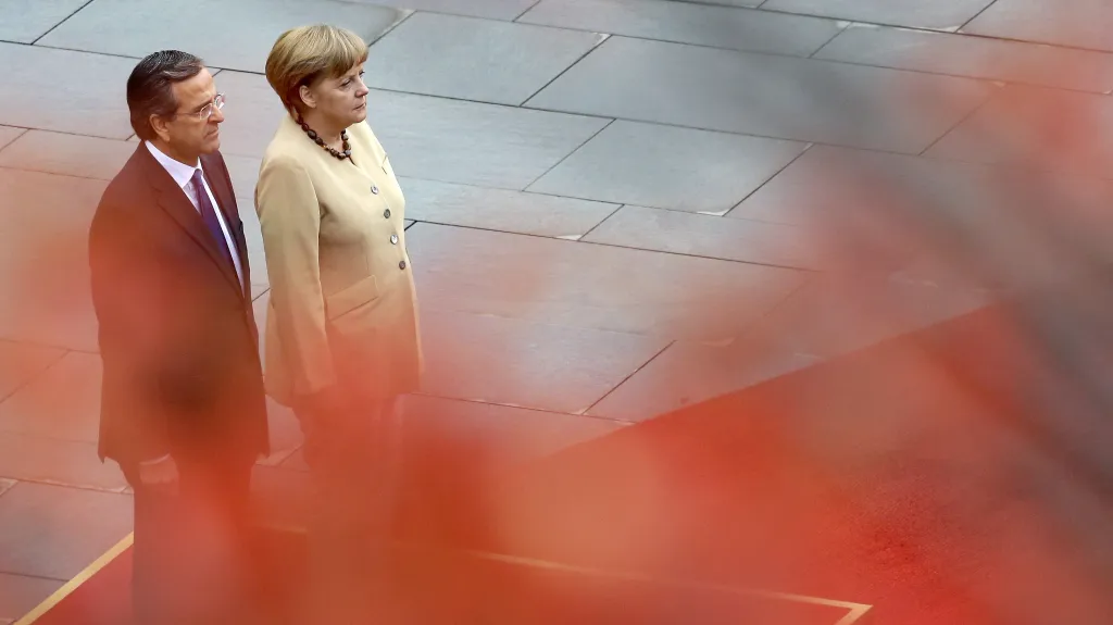 Angela Merkelová a Antonis Samaras