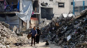 Pásmo Gazy zničené válkou