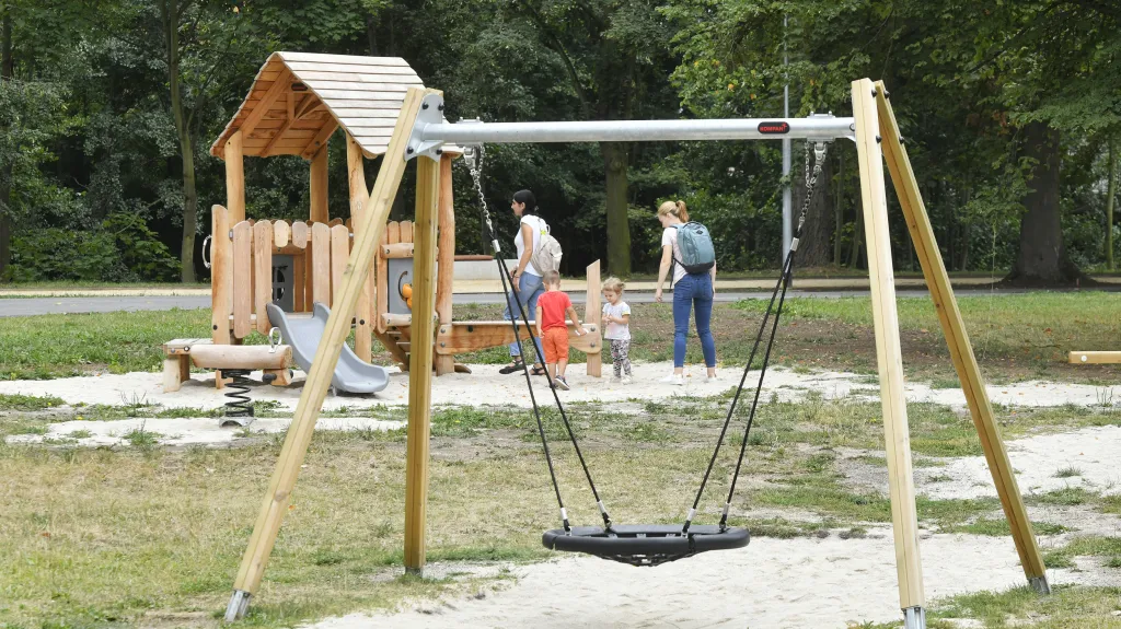 Opravený park v Plzni