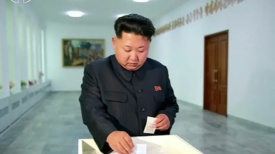 Kim Čong-un u volební urny