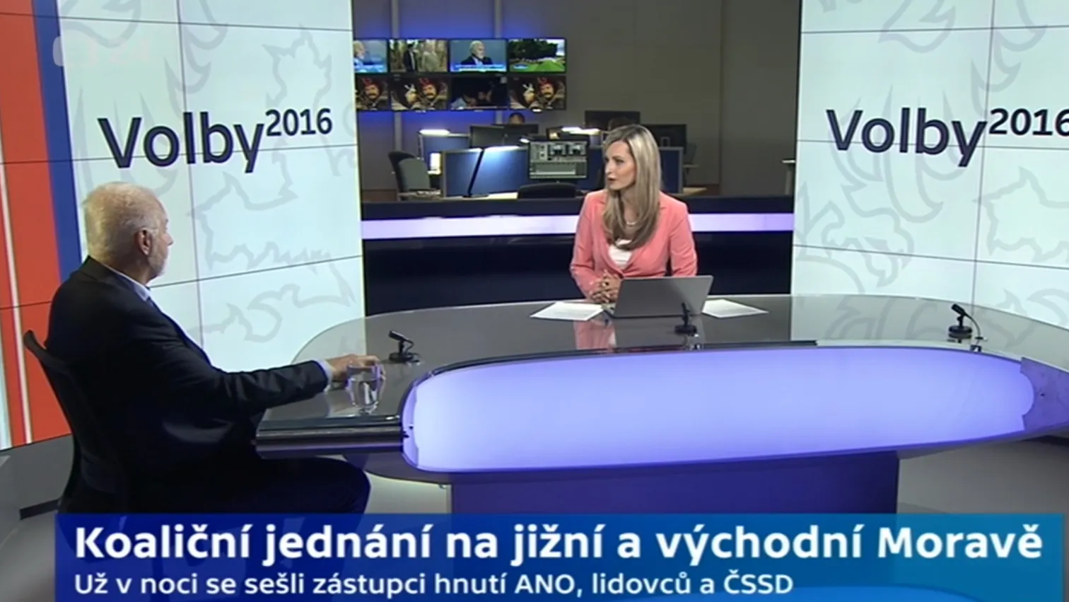 Speciální vysílání ČT24 k výsledkům voleb na jižní Moravě