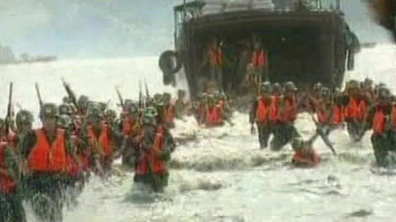 Cvičení čínské armády