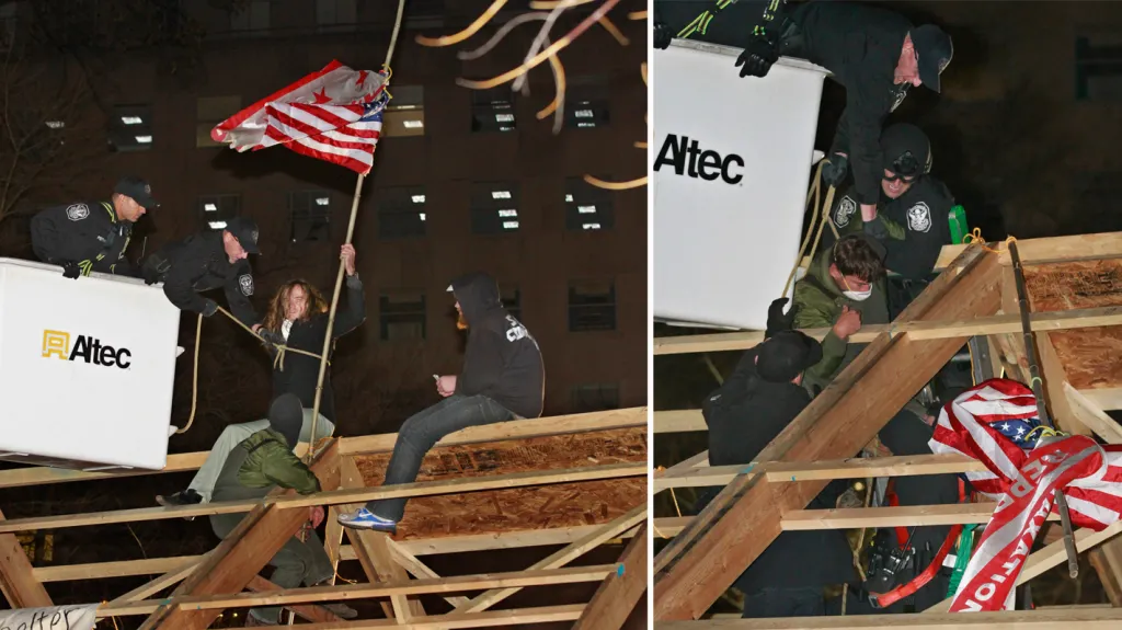 Washingtonská policie zasahuje proti demonstrantům