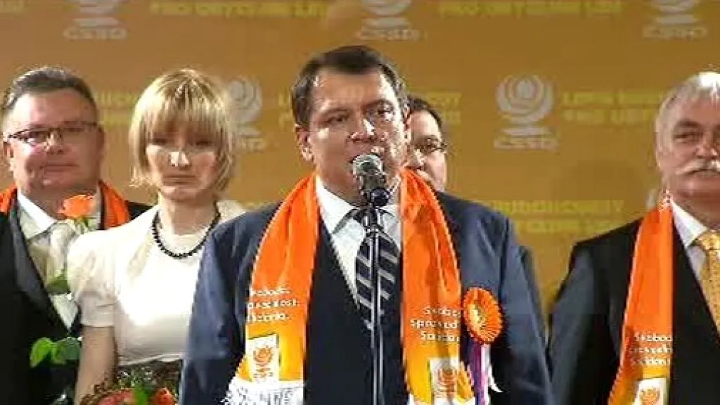 Jiří Paroubek na tiskové konferenci
