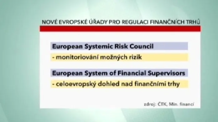 Nové evropské úřady pro regulaci finančních trhů