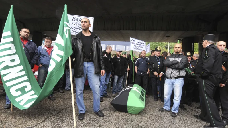 Protest horníků