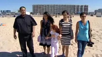 Rodina Erosových na pláži