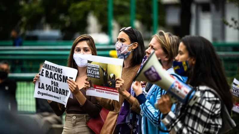 Demonstrace proti rasismu v belgické polici