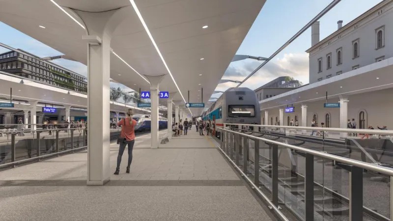Vizualizace Masarykova nádraží po přestavbě