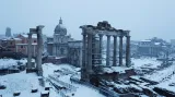 Zasněžený Řím a jeho historické památky