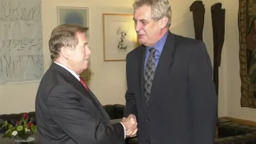 Václav Havel a Miloš Zeman