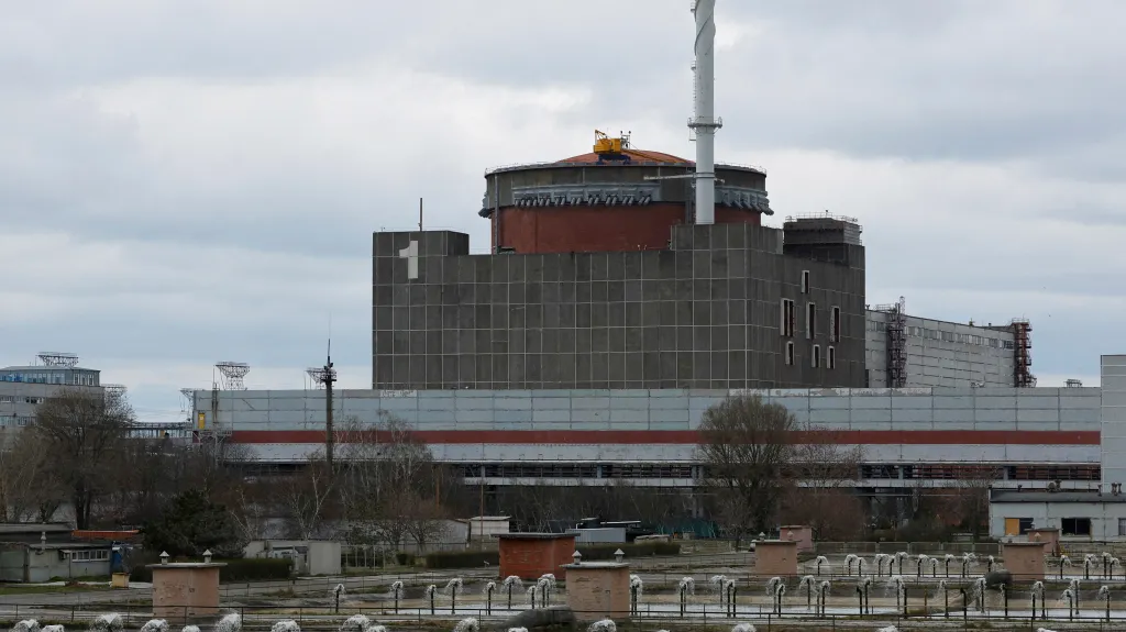 Rusy okupovaná Záporožská jaderná elektrárna