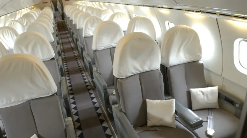 Kabina Concordu Air France v posledním období provozu