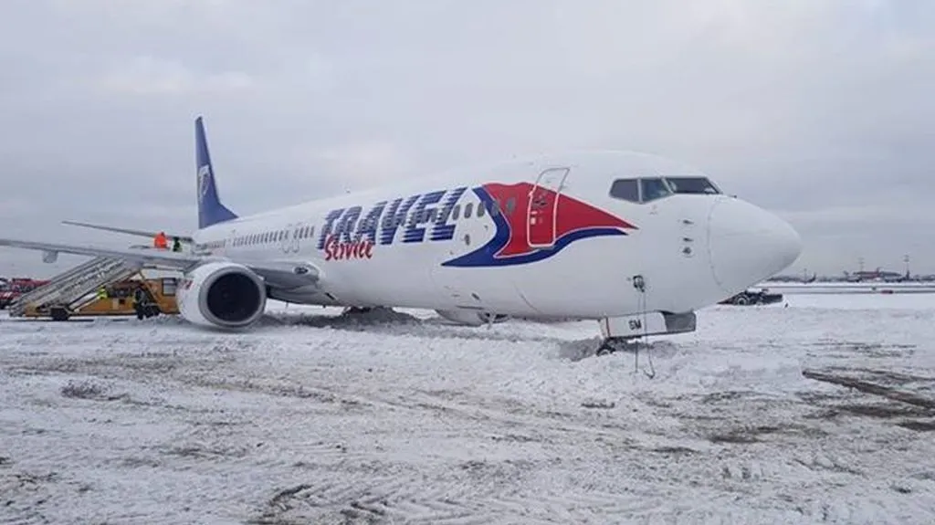 Letadlo Smartwings vyjelo v Moskvě z dráhy