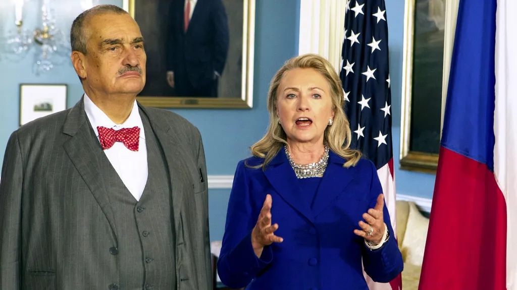 Karel Schwarzenberg a Hillary Clintonová