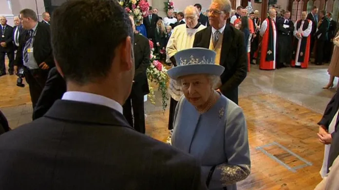 Královna se zúčastnila i bohoslužby díkůvzdání v protestantské katedrále