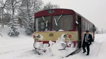 Železnice v zimě