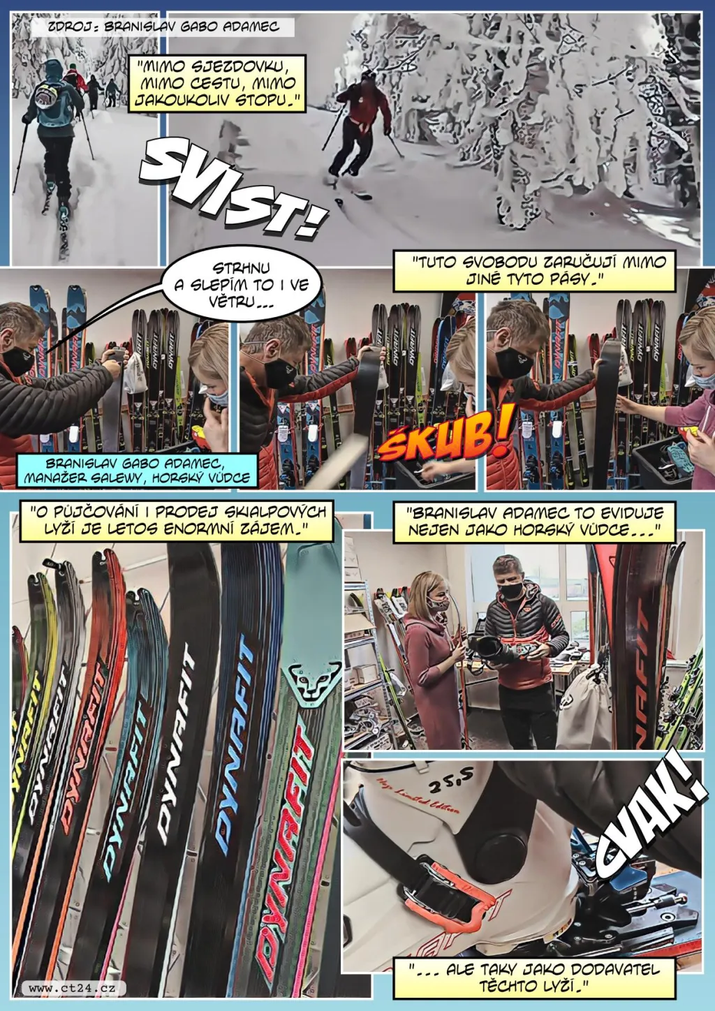 Zimní sporty v době koronaviru. V půjčovnách vedou hlavně běžky a boby