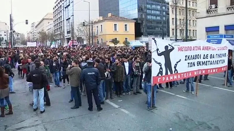 Stávkující v Řecku